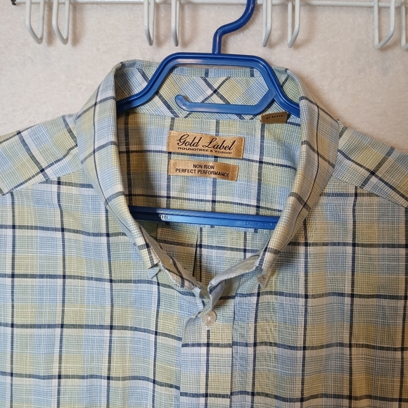 Roundtree & Yorke Gold Label Size 2XB button up  Casual Men's Short Sleeve Shirt - Picture 4 of 6
